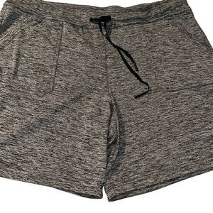 TG Tek Gear Gray Dry Tek Space Dye Drawstring Bermuda Athletic Shorts Ladies XL